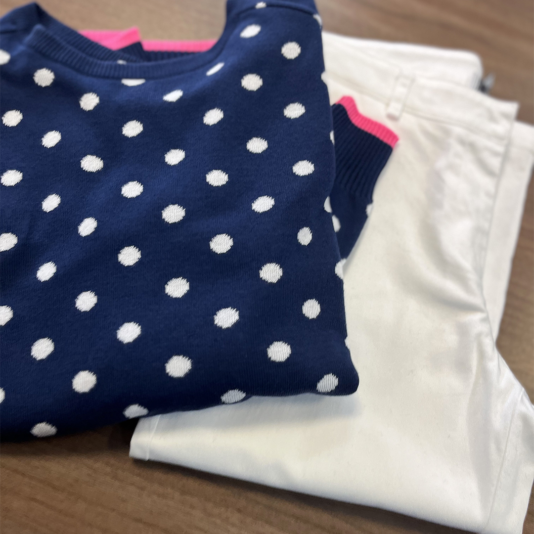 Pull pois avec chino
